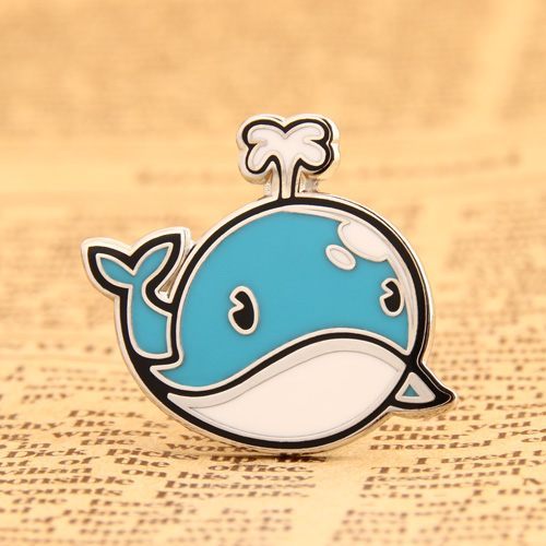 Custom Cartoon Blue Whale Pins