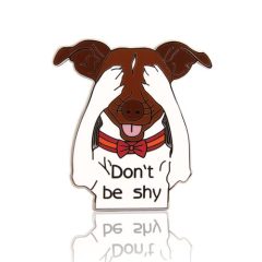 Don't Be Shy Dog Enamel Pins