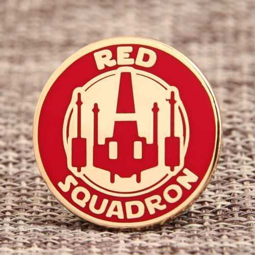 Red Squadron Enamel Pin