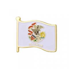 Illinos State Flag Pins