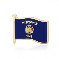 Wisconsin State Flag Pins