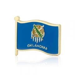 Oklahoma American Flag Lapel Pins