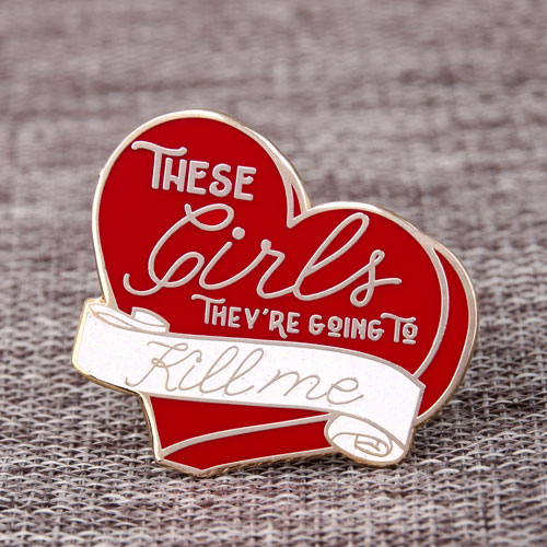 Heart Pins Custom Enamel Pins No Minimum Gs 5855