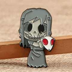 Skeleton Girl Custom Enamel Pins