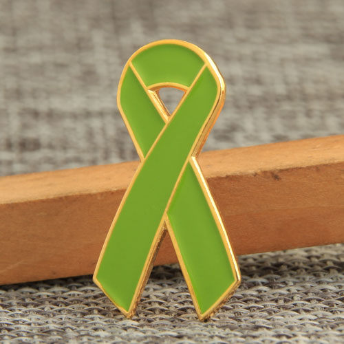 Green Ribbon Enamel Pins