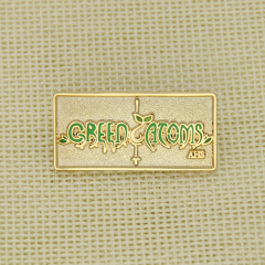 Green Atoms Stock Enamel Pins