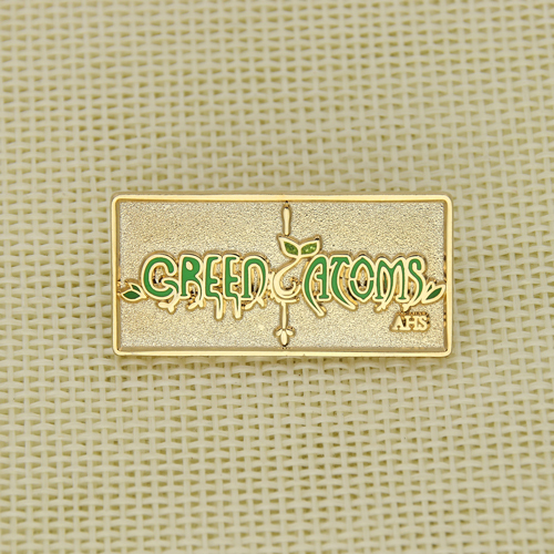Green Atoms Stock Enamel Pins