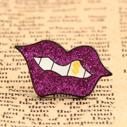 Purple Lip Enamel Pins