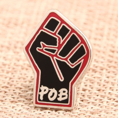 Custom POB Fist Enamel Pins