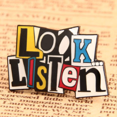 Custom Look Listen Enamel Pins