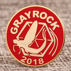Gray Rock Enamel Pins