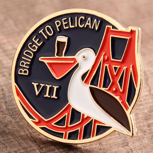 Custom Pelican Bridge Enamel Pins