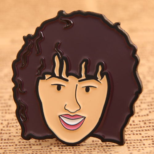 Young Lady Enamel Pins