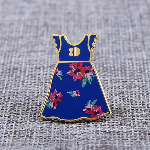 Blue Dress Custom Enamel Pins