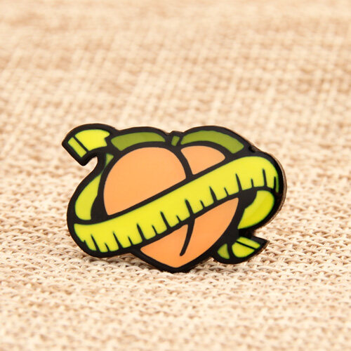 Peach With Tape Lapel Pins